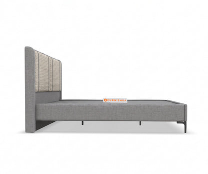 Vero Queen Non-Storage Upholstered Bed in Infinity Grey and Bone White