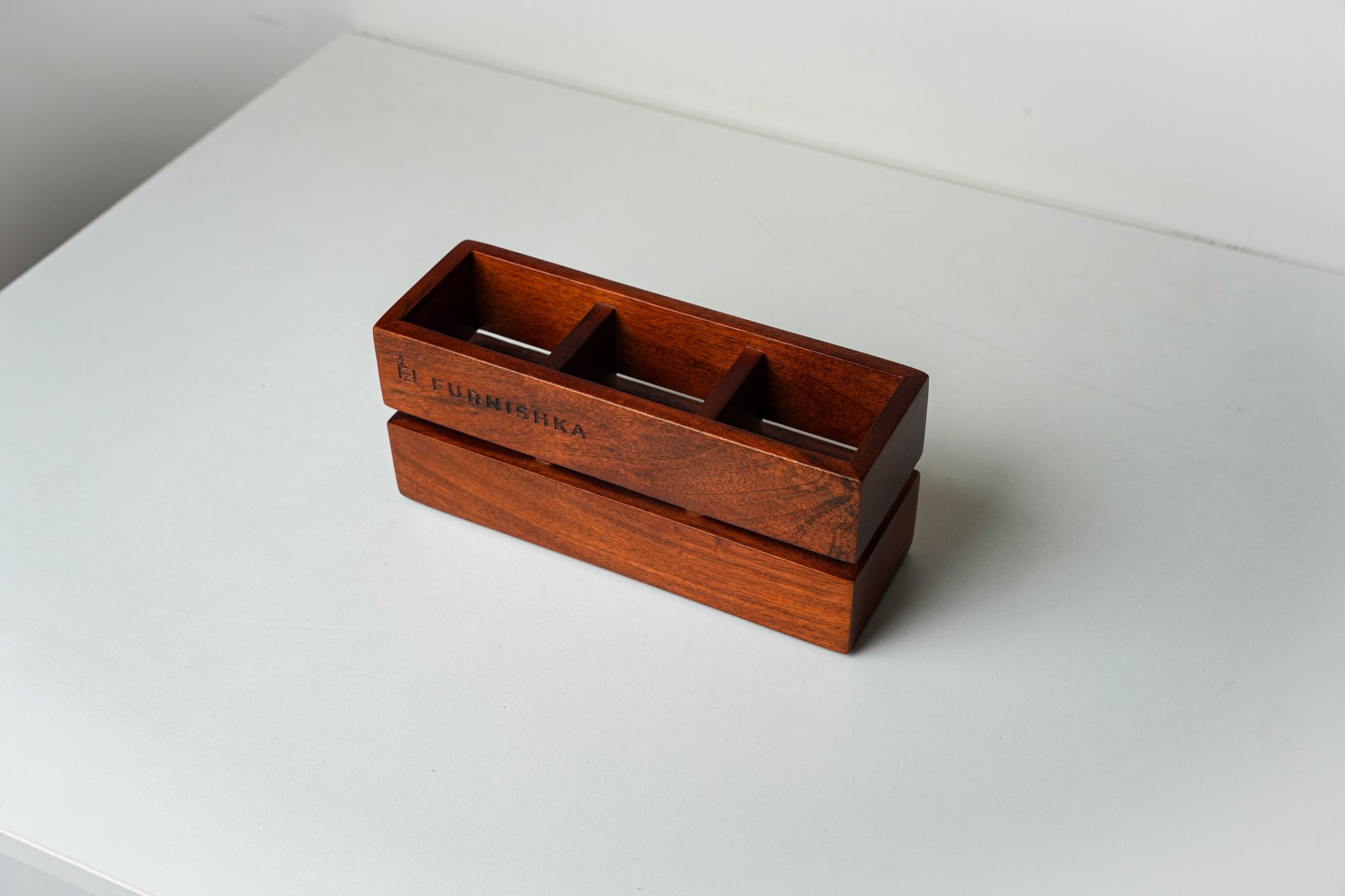 Cranny Cutlery Caddy/Holder from Mahogany Collection - Furnishka 