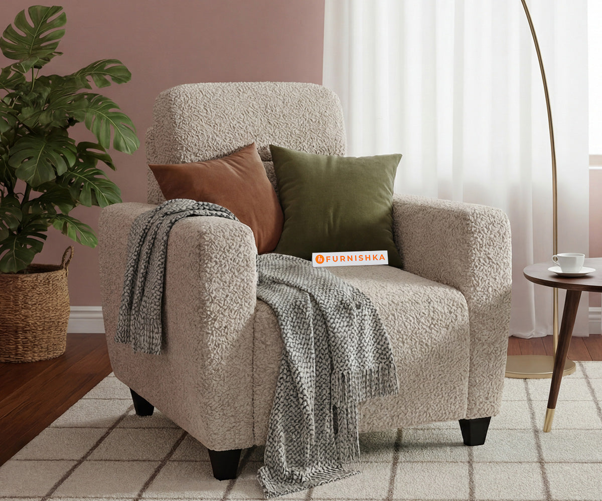Daina 1 Seater Sofa Anthology Fabric Grey - Furnishka