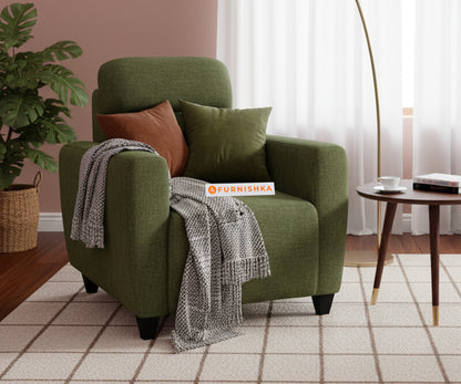 Daina 1 Seater Sofa Dark Green Pine - Furnishka 