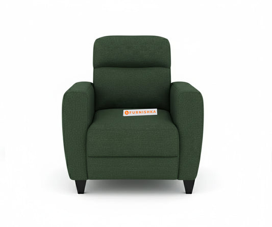 Daina 1 Seater Sofa Dark Green Pine - Furnishka
