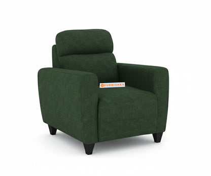 Daina 1 Seater Sofa Dark Green Pine - Furnishka 