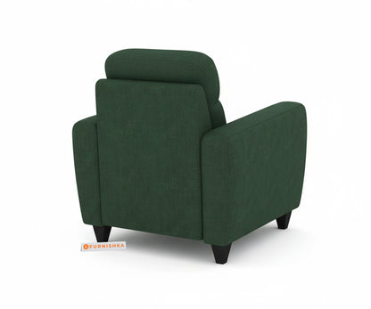 Daina 1 Seater Sofa Dark Green Pine - Furnishka 