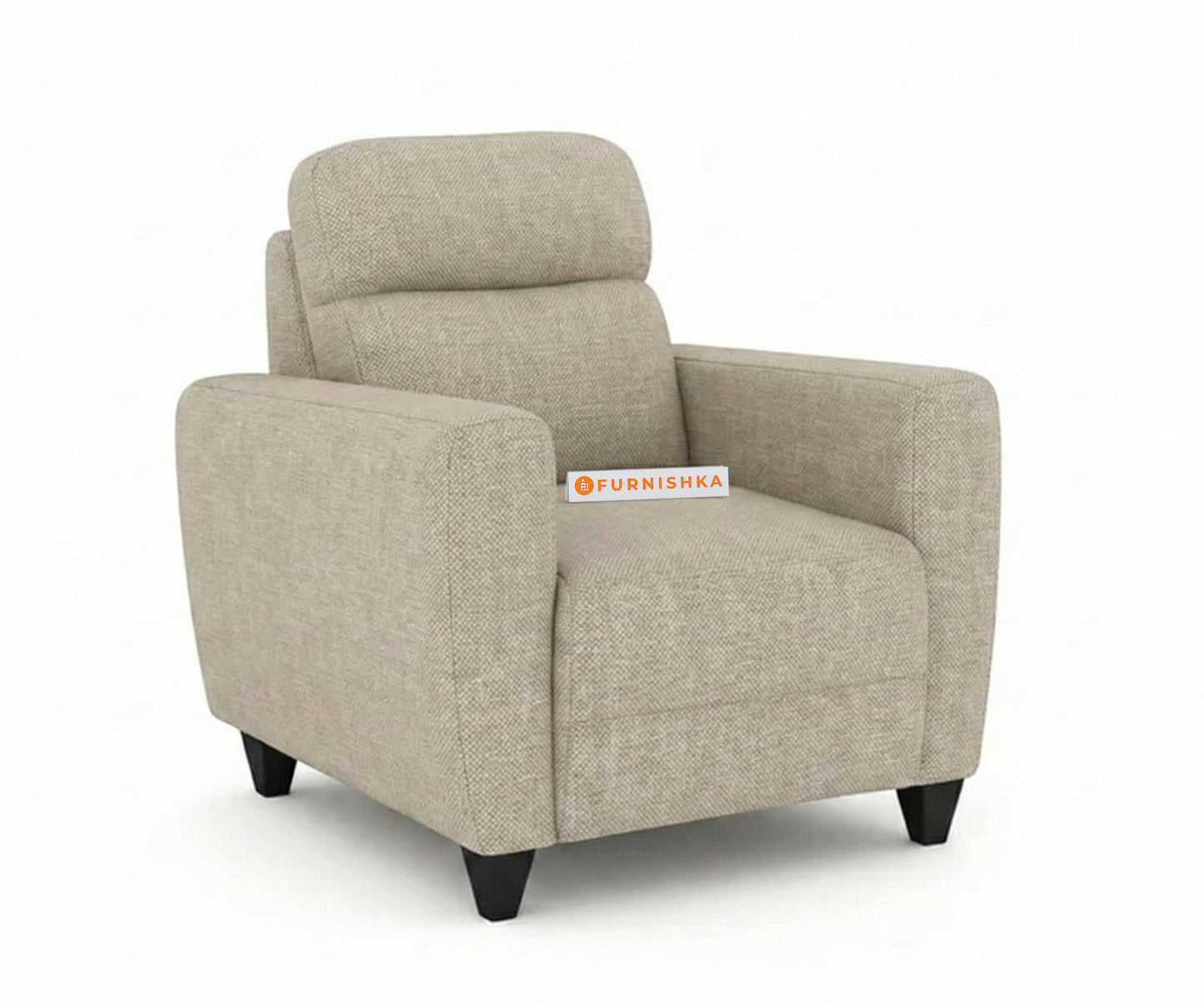 Daina 1 Seater Sofa Light Beige - Furnishka 