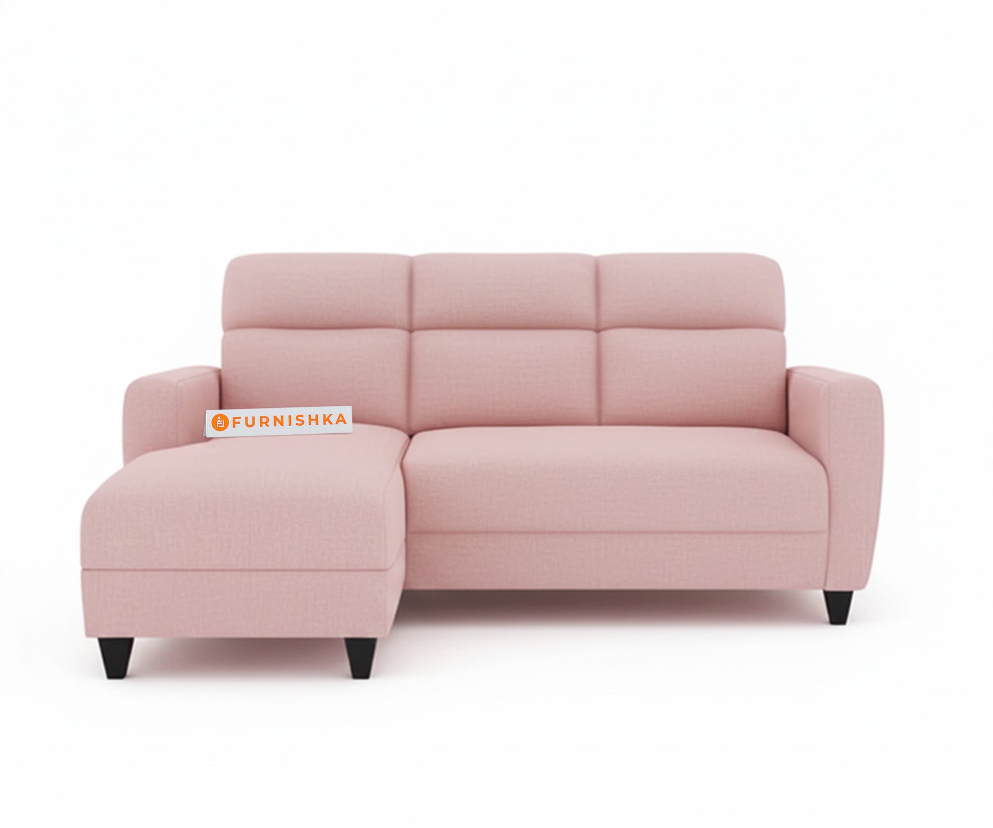 Daina 2 Seater L Shape Sofa - LHS Flamingo Pink - Furnishka 