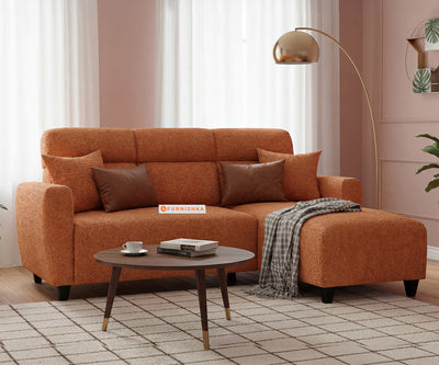 Daina 2 Seater L Shape Sofa with Anthology Fabric Orange-RHS