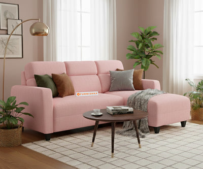 Daina 2 Seater Sectional Sofa - RHS Flamingo Pink