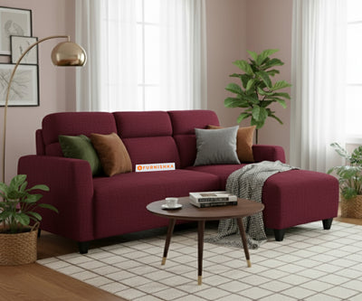 Daina 2 Seater Sectional Sofa - RHS Red Wine