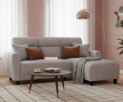 Daina 2 Seater L Shape Sofa with Anthology Fabric Grey-RHS