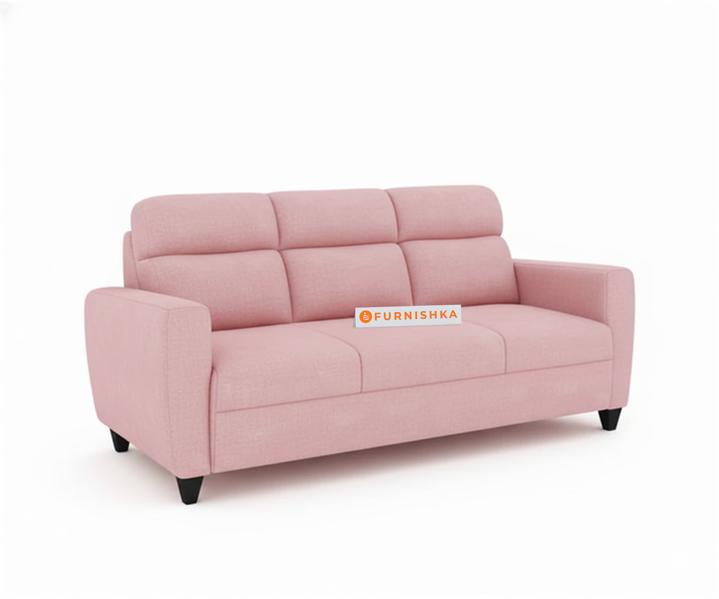 Daina 3+1+1 Seater Sofa Set Flamingo Pink - Furnishka 