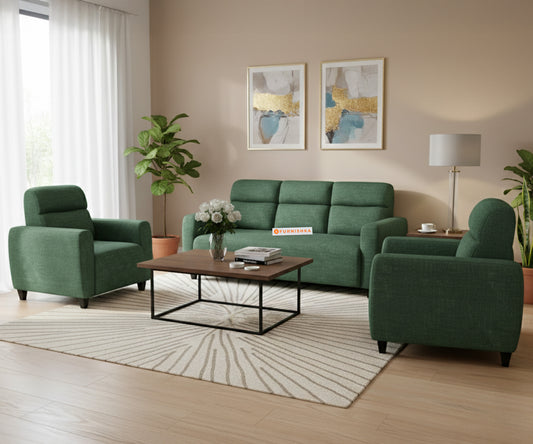 Daina 3+1+1 Seater Sofa Set Pine Green - Furnishka