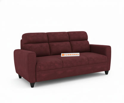 Daina 3+1+1 Seater Sofa Set Red Wine - Furnishka 