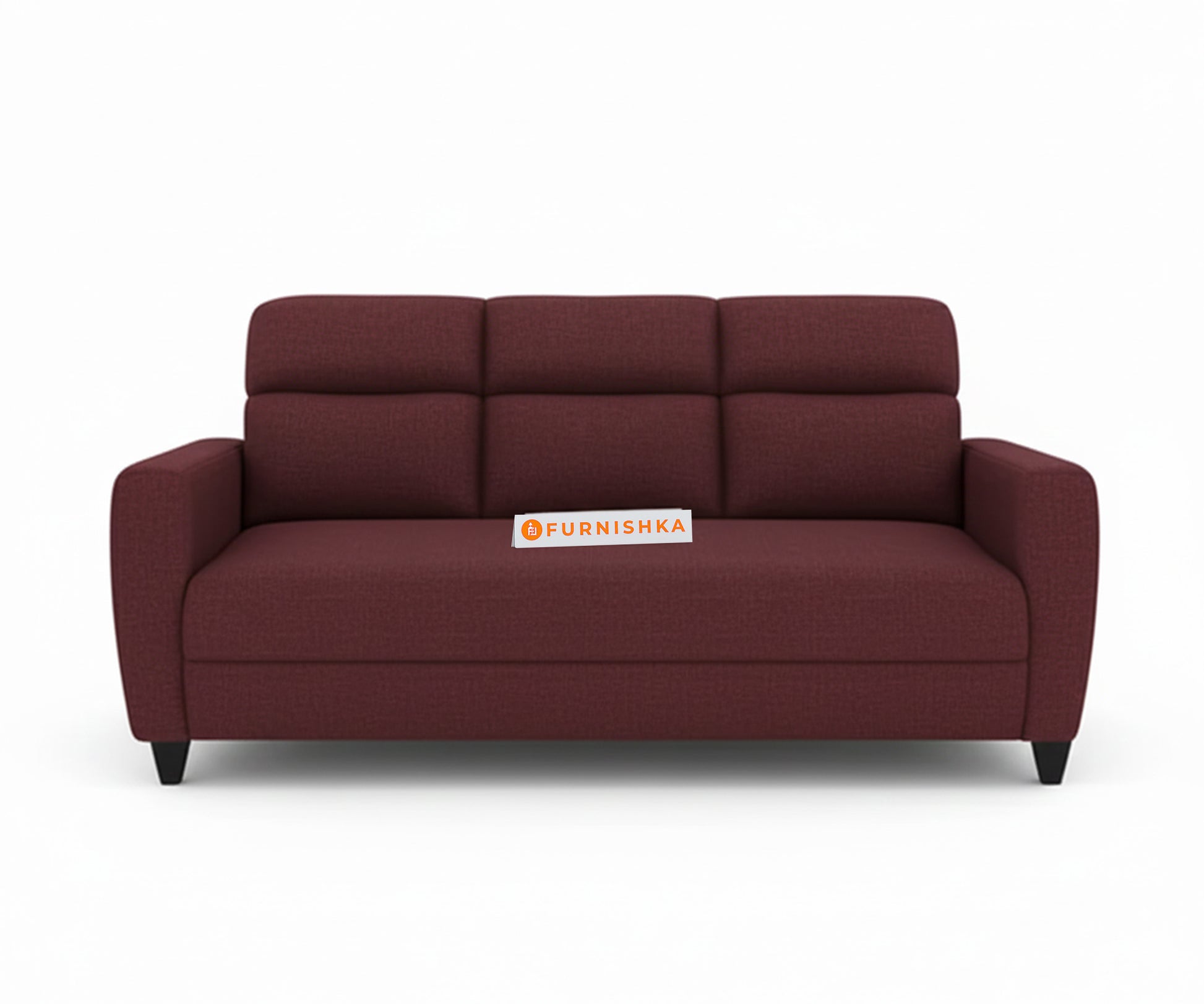 Daina 3+1+1 Seater Sofa Set Red Wine - Furnishka 