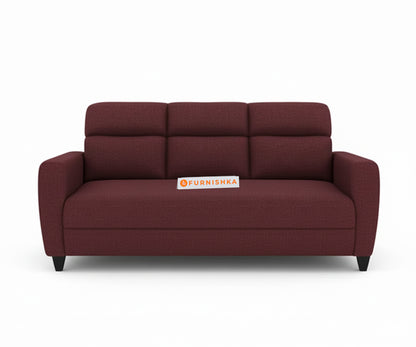 Daina 3+1+1 Seater Sofa Set Red Wine - Furnishka 