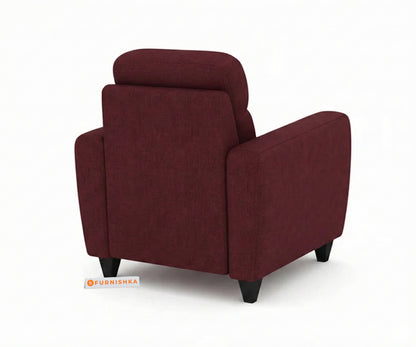 Daina 3+1+1 Seater Sofa Set Red Wine - Furnishka 