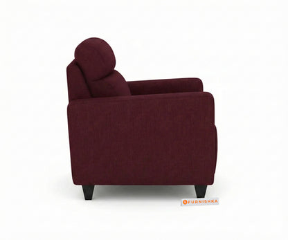 Daina 3+1+1 Seater Sofa Set Red Wine - Furnishka 