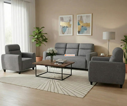 Daina 3+1+1 Seater Sofa Set Space Grey - Furnishka 