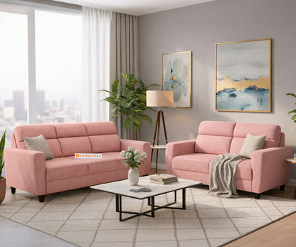 Daina 3+2 Seater Sofa Set Flamingo Pink - Furnishka