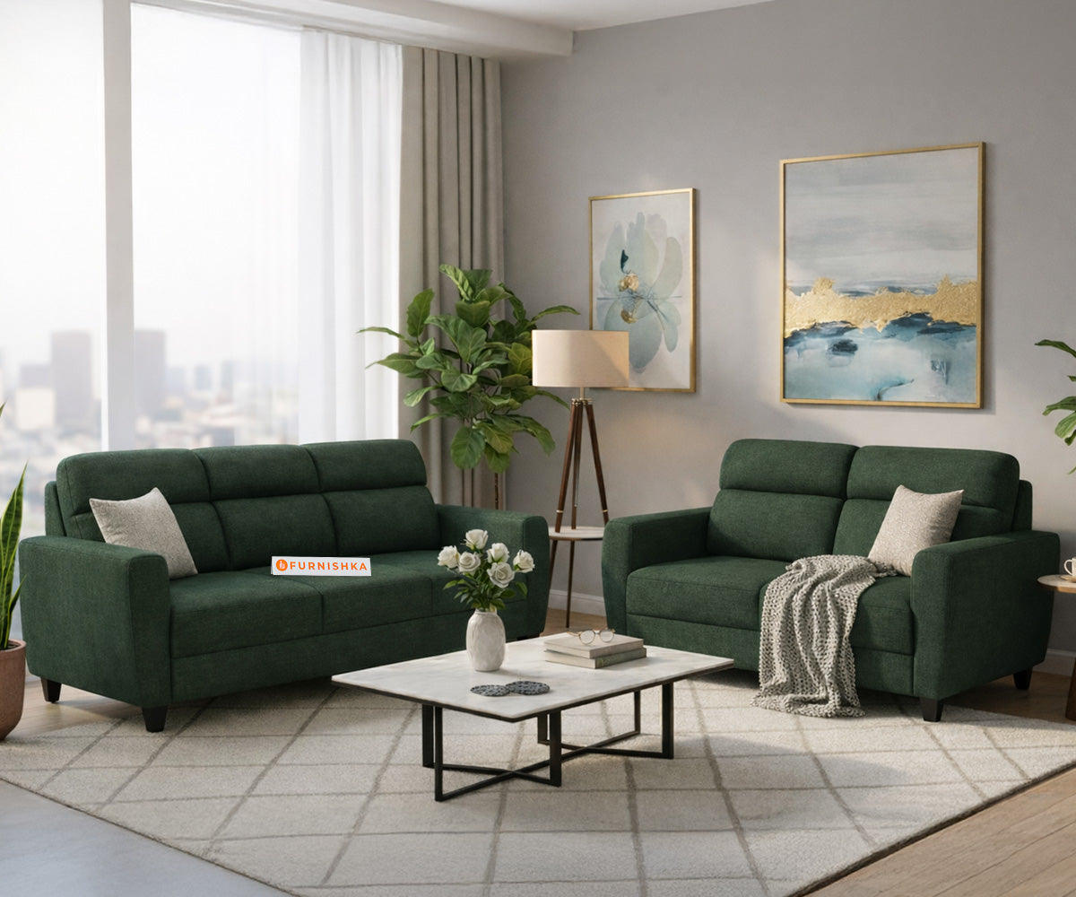 Daina 3+2 Seater Sofa Set Pine Green - Furnishka