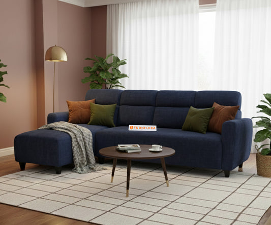 Daina 3 Seater L Shape Sofa - LHS Persian Blue - Furnishka 