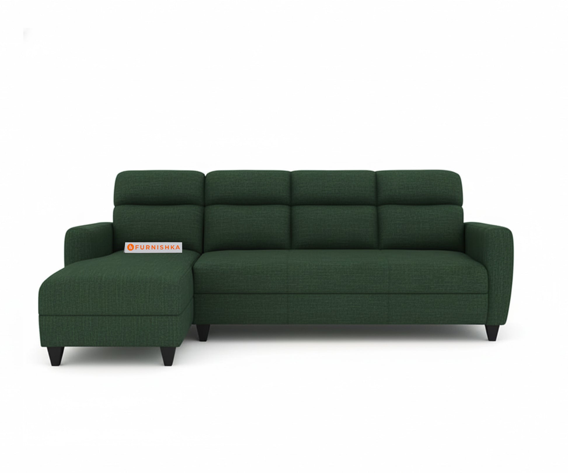 Daina 3 Seater L Shape Sofa - LHS Pine Green - Furnishka 