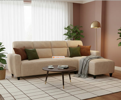 Daina 3 Seater Sectional Sofa-RHS Light Beige