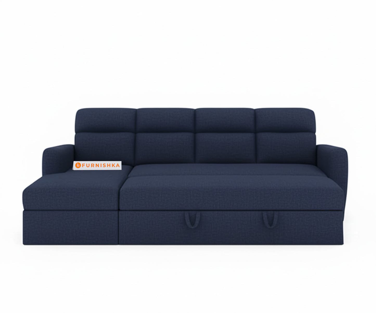 Daina 3 Seater Sectional Sofa cum Bed - LHS Persian Blue - Furnishka 