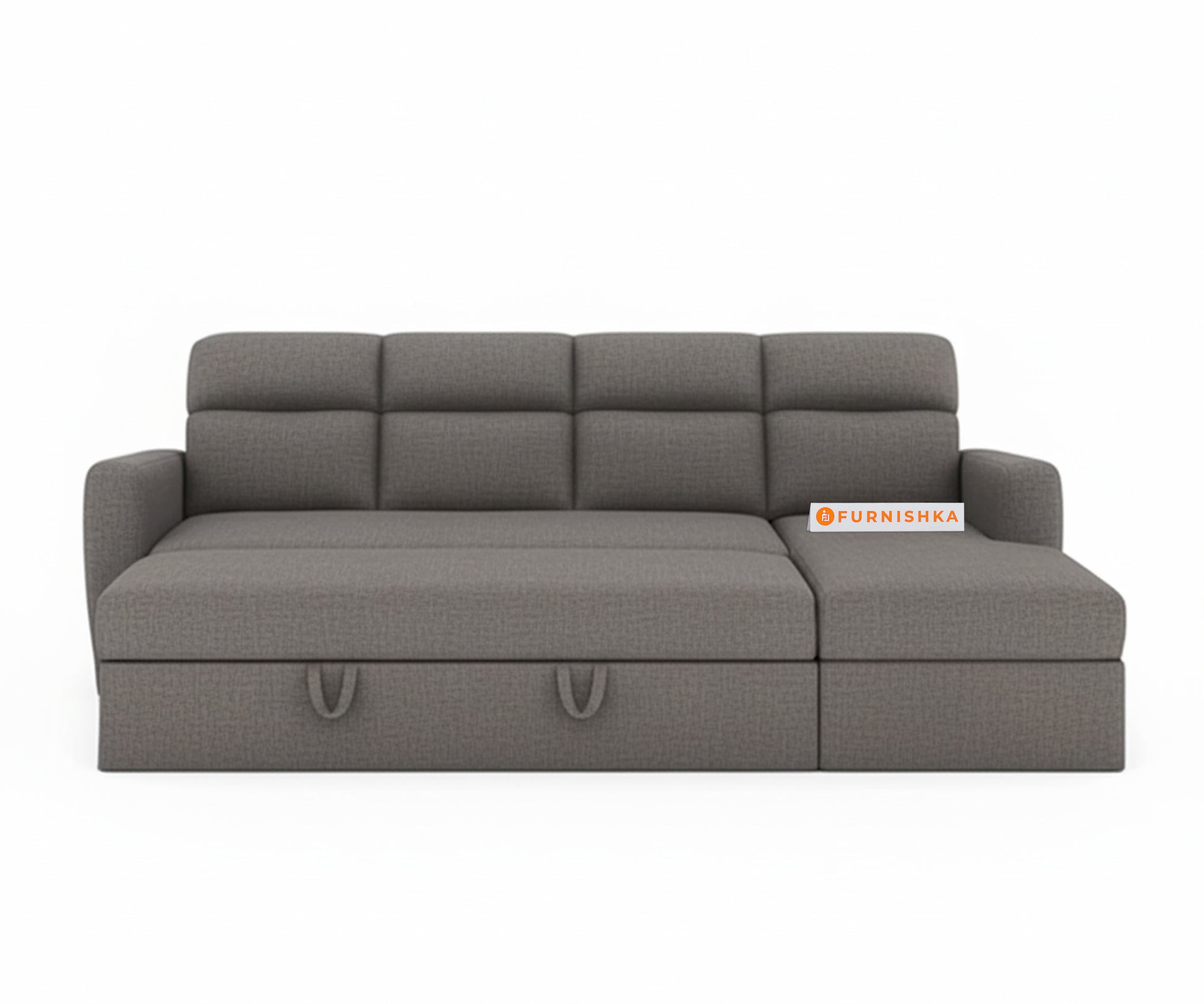 Daina 3 Seater Sofa cum Bed - RHS Space Grey - Furnishka 