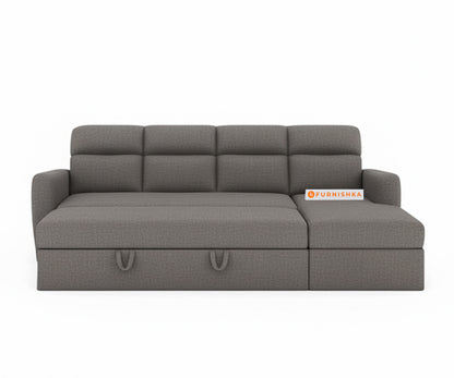 Daina 3 Seater Sofa cum Bed - RHS Space Grey - Furnishka 