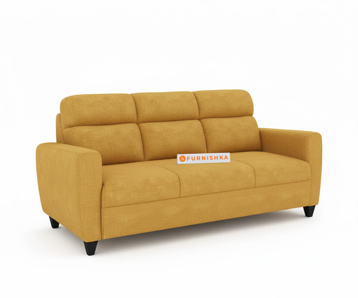 Daina 3 seater sofa  Mustard Yellow - Furnishka 