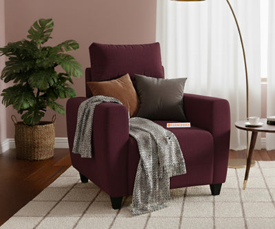 Daina 1 Seater Sofa Red Wine