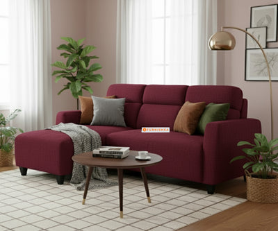 Daina 2 Seater Sectional Sofa - LHS Red Wine