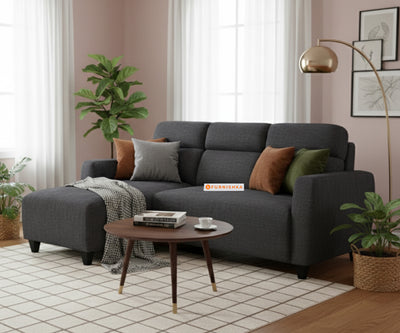 Daina 2 Seater Sectional Sofa - LHS Space Grey