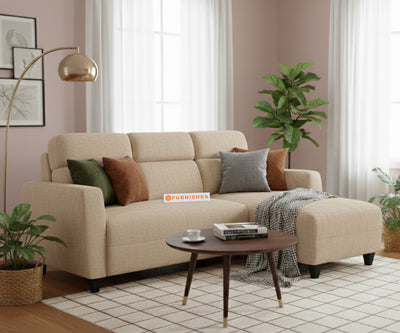 Daina 2 Seater Sectional Sofa - RHS Light Beige