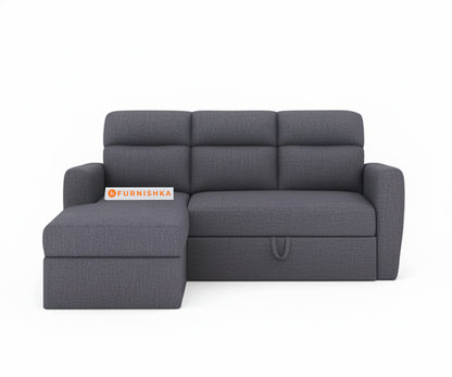 Daina 2 Seater Sectional Sofa cum Bed - RHS Space Grey