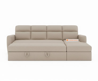 Daina 3 Seater Sectional Sofa cum Bed - RHS Light Beige