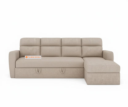 Daina 3 Seater Sectional Sofa cum Bed - RHS Light Beige