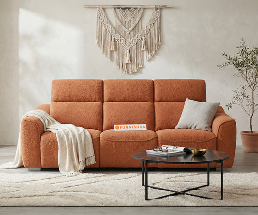 Dalton 3 Seater Sofa Set With Anthology Fabric Orange - Furnishka