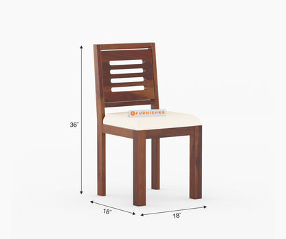 Daria Sheesham Wood 6 Seater Dining Sets With Cushion Top Chair - Furnishka 