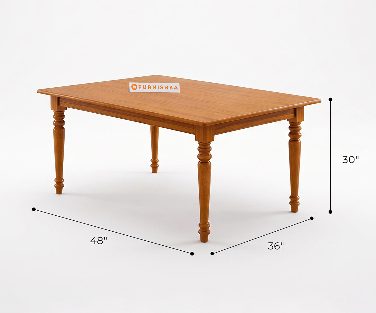 Sattva Teak Wood 4 Seater Dining Set