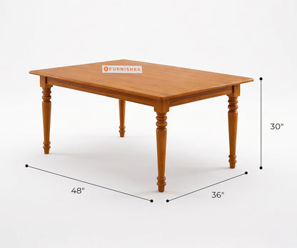 Sattva Teak Wood 4 Seater Dining Table