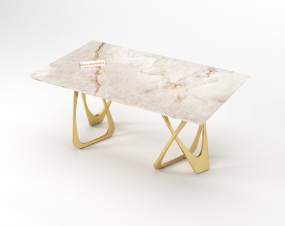 Dolce 4 Seater Dining Sets with Australian Onyx Marble Top - Furnishka 