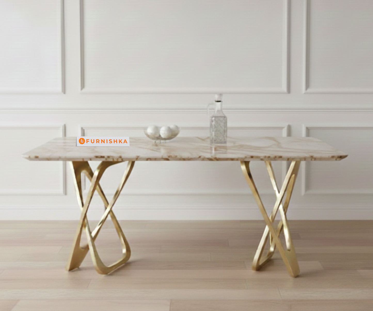 Dolce 4 Seater Dining Sets with Australian Onyx Marble Top - Furnishka 