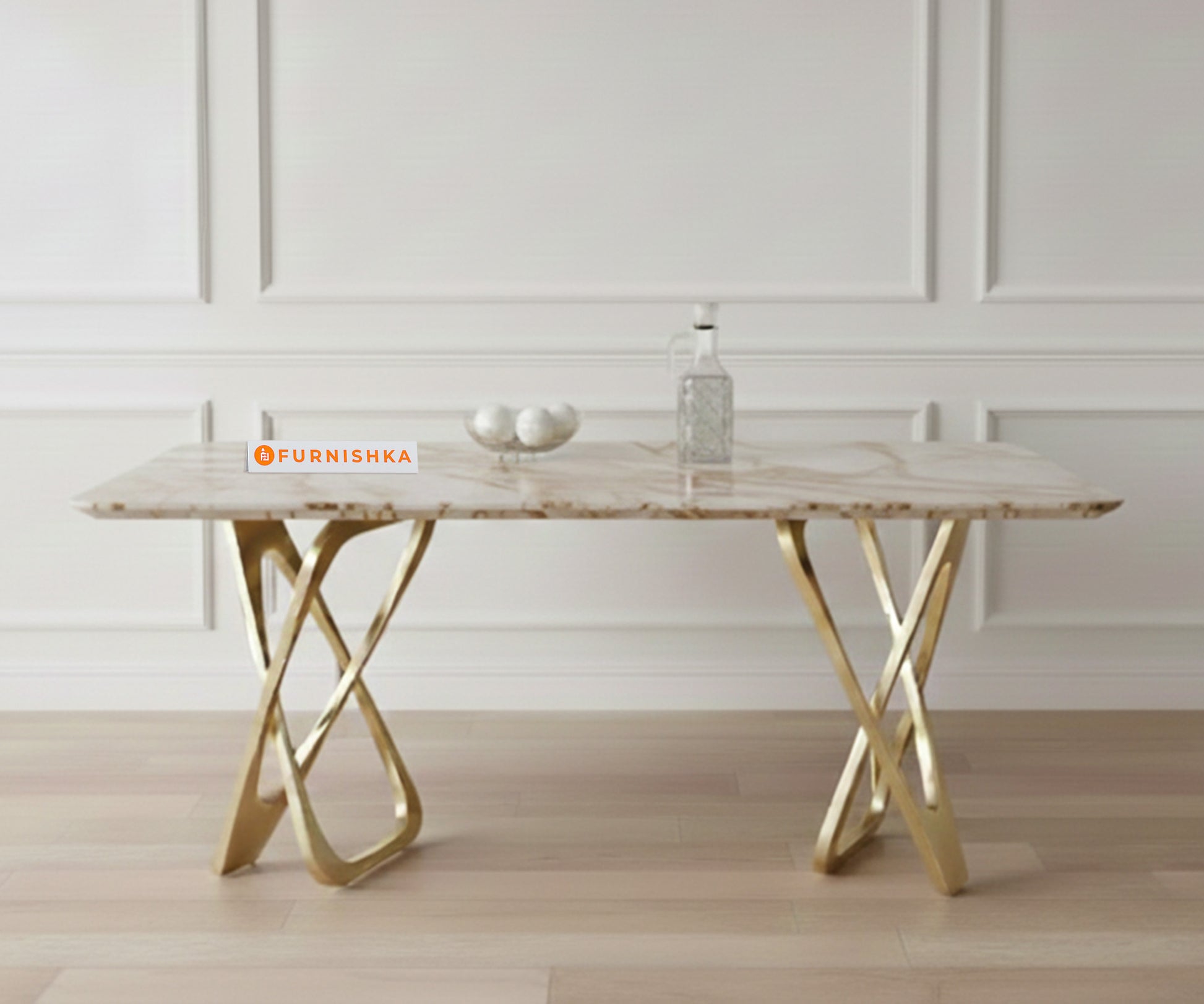 Dolce 4 Seater Dining Sets with Australian Onyx Marble Top - Furnishka 