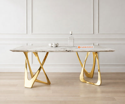 Dolce Dining Table 6 Seater PVD Gold Base