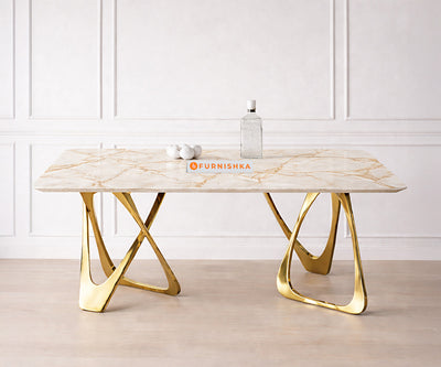 Dolce Dining Table 4 Seater PVD Gold Base