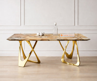 Dolce Dining Table 6 Seater PVD Rose Gold