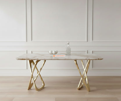 Dolce Dining Table with Australian Onyx Top - 4 Seater - Furnishka 