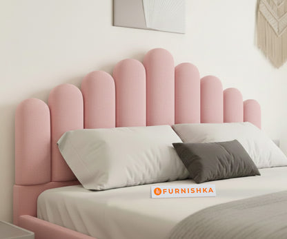 Dora Fabric bed with Uphold Hydraulic Storage Flamingo Pink- King Size - Furnishka 