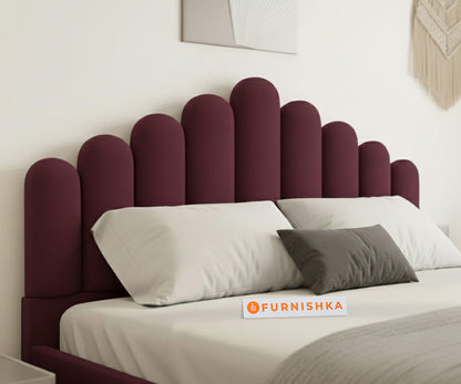 Dora Fabric bed with Uphold Hydraulic Storage Red Wine - King Size - Furnishka 